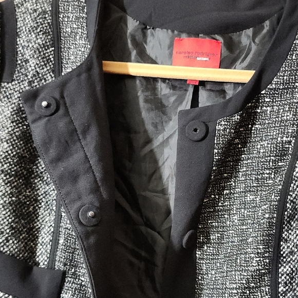 Narciso Rodriguez Tweed Blazer - Black and Silver - Picture 7 of 8